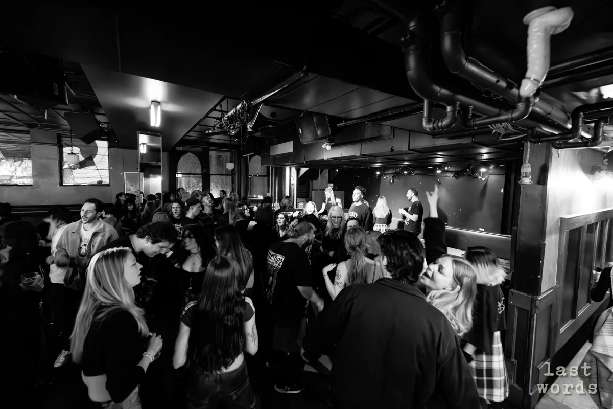 Packed crowd at last words during a live show